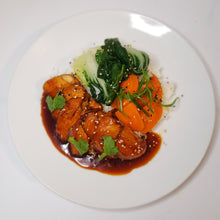 Load image into Gallery viewer, Introducing Our Gochujang Maple Chicken Meal
Looking for a flavorful and wholesome meal for your next gathering or busy weeknight? Our Gochujang Maple Chicken Breast is the perfect blend of sweet, spicy, and savory, paired with nutritious sides to fuel