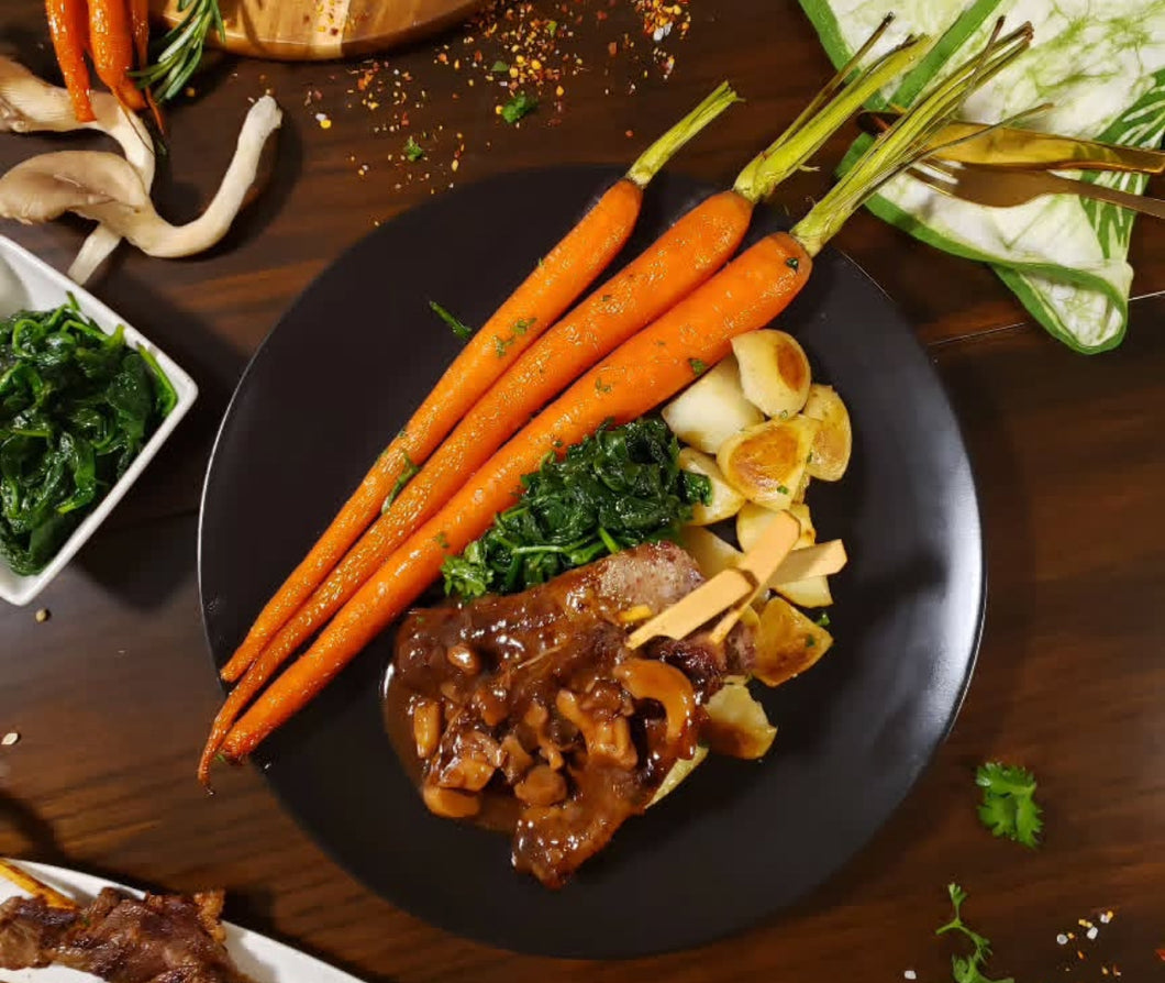 Lamb with roasted potatoes